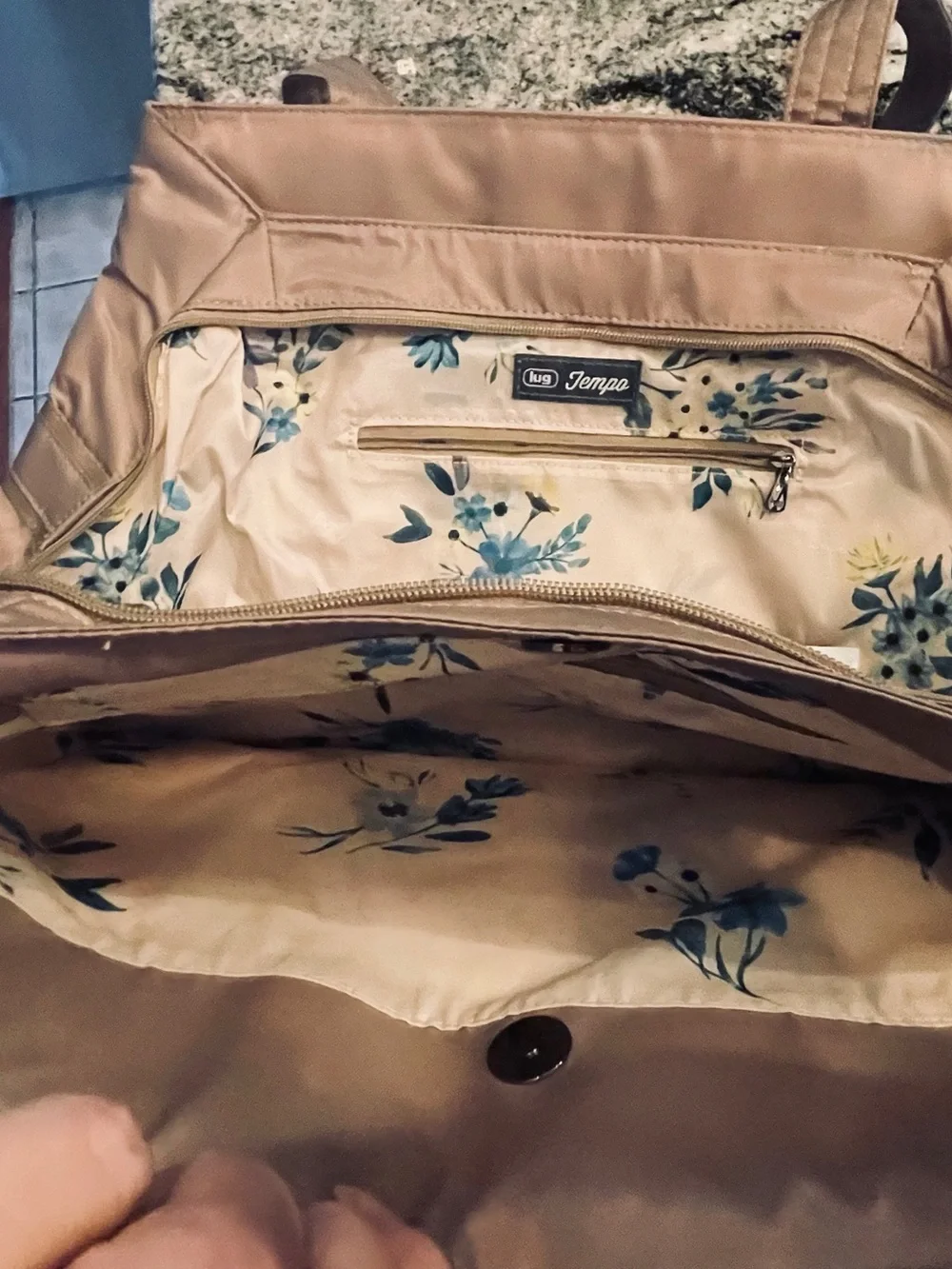 Lug Tempo Tote Bag Sand/Taupe Brand New